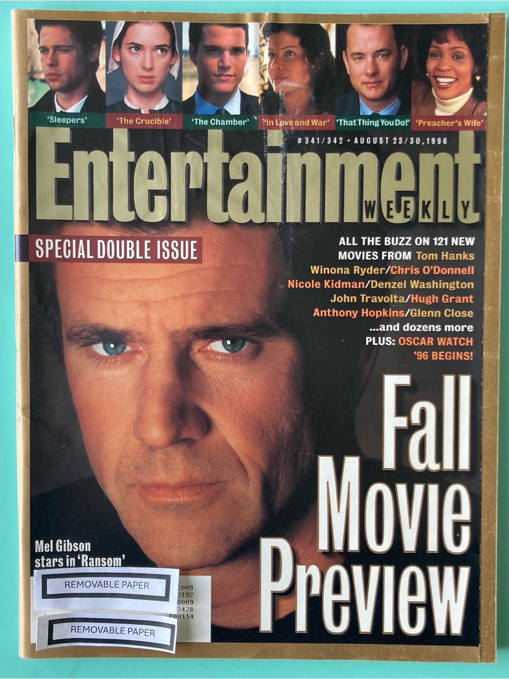 Entertainment Weekly Magazine Mel Gibson August 23 1996 - Address Label Printed